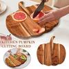 Kitchen Cutting Board Halloween Wooden Serving Platter Pumpkin Shaped Kitchen Wood Cutting Board With Handle Halloween Theme