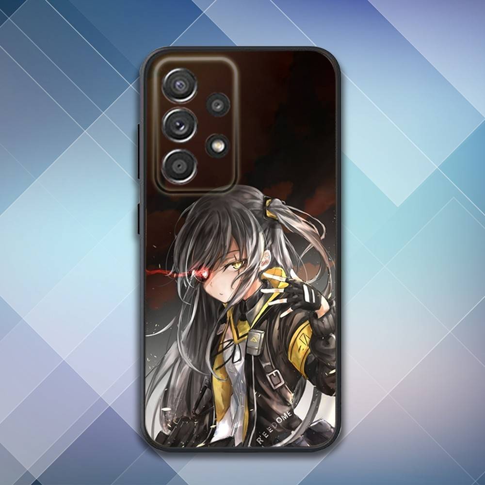 Чехол для телефона Girls F-Frontline U-Ump45 для Samsung S25,S24,S21,S22,S23,S30,Ultra,S20,Plus,Fe,Lite,Note,10,9,5G Черный