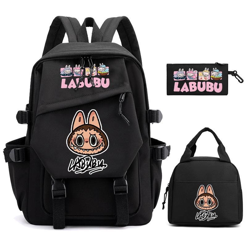 3 шт./компл. Милый рюкзак с принтом, пенал, сумка для ланча, школьный рюкзак для подростков, студентов, девочек, мальчиков, женская дорожная сумка для ноутбука, Мочила