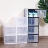 Transparent Shoe Box Stackable Design High Strength Large Capacity Dustproof Clear Shoe Organizer Magnetic Storage Bin