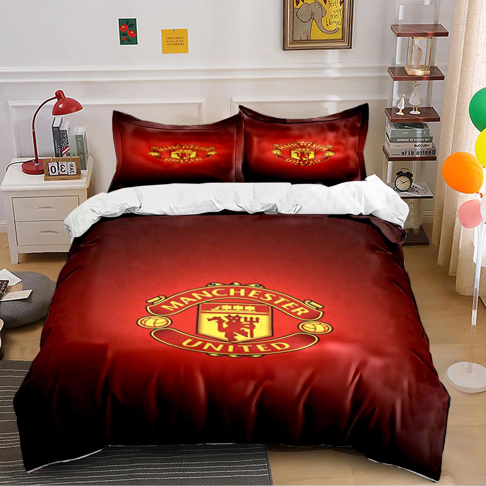 Manchester United Logo Bedding Set Bedding set (1 duvet cover, 2 pillowcases, duvet not included)