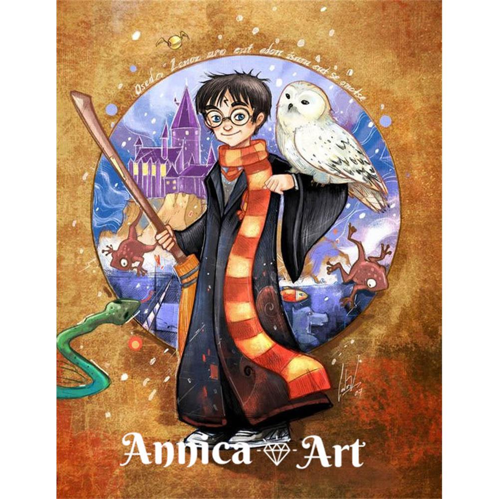 Harry Potter Cartoon Mosaic Art Stitch 5d Diamond Painting Magic School Canvas Creation Puzzle Artificial New 2026 Couples