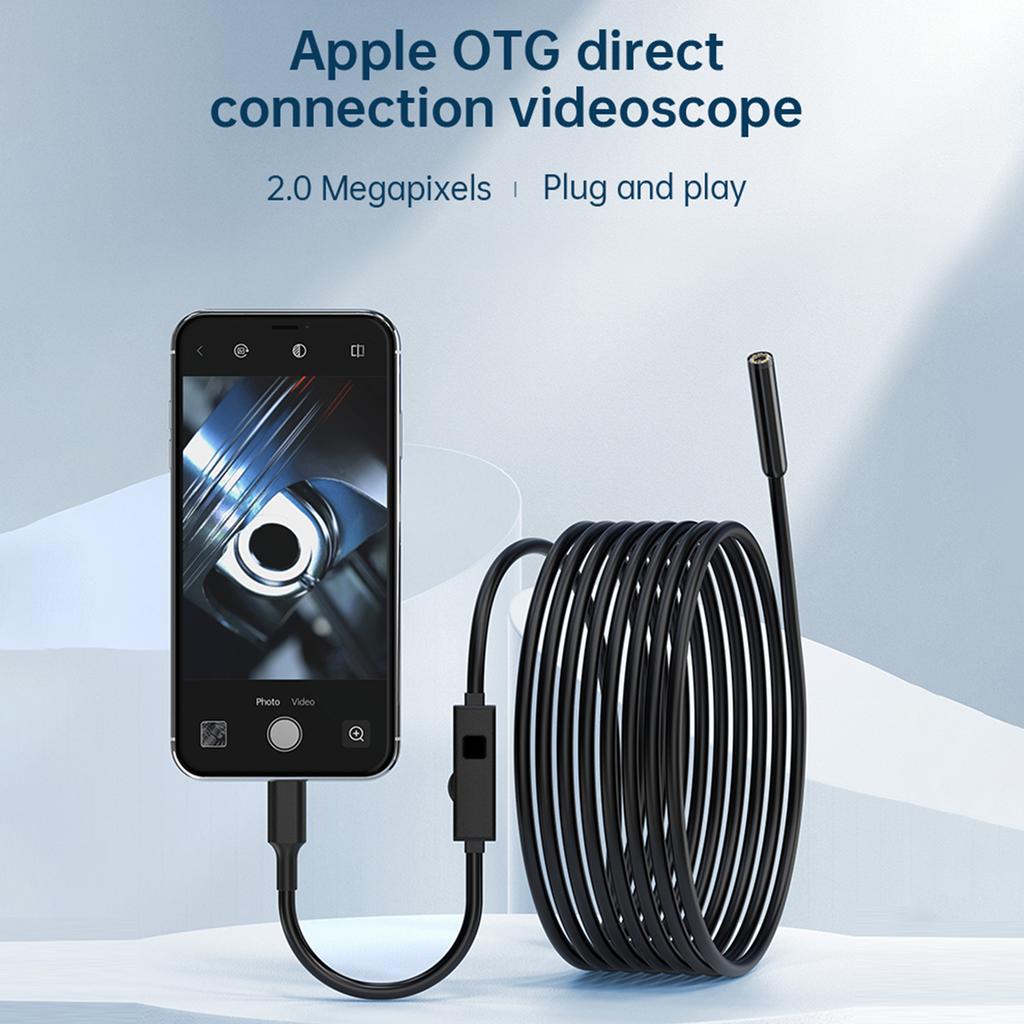 Промышленная эндоскопическая камера с разрешением 1920P, инспекционный инструмент с 8 светодиодами и 1,8-дюймовым цветным TFT-дисплеем