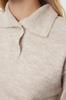 Women's Fashionable Stylish Sweater Mink More Sustainable Soft Textured Wide Fit Polo Neck Knitwear Sweater