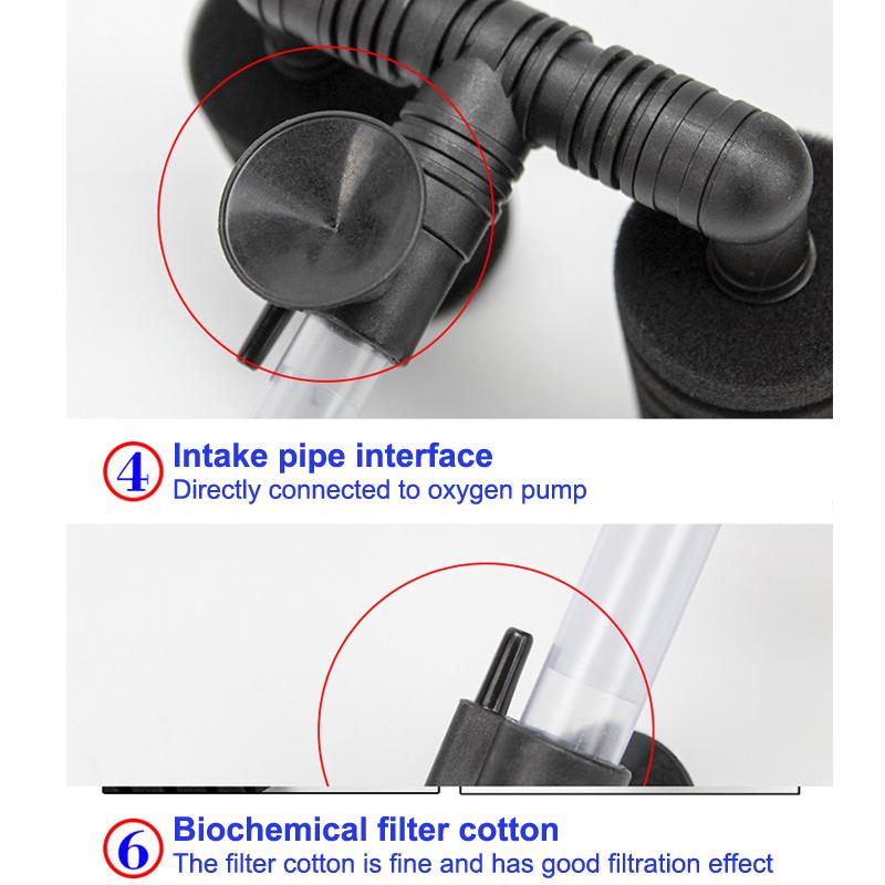 Аквариумная бесшумная губка-фильтр для аквариума, воздушный насос, скиммер, биохимическая губка-фильтр, аквариумный биофильтр, аквариумный практичный
