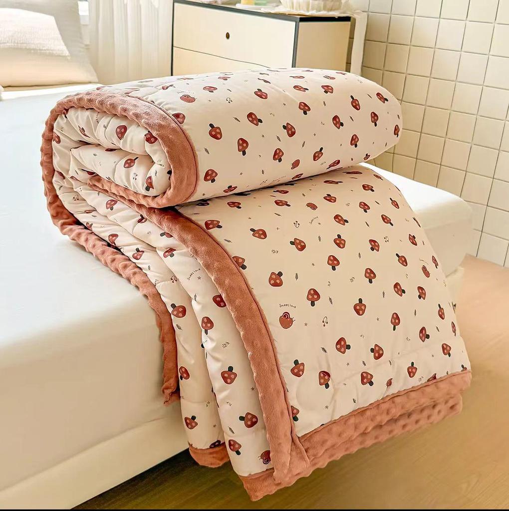 Популярное 3D-массажное одеяло из бобового бархата класса А – для всех сезонов, легкое и теплое, для дома или общежития