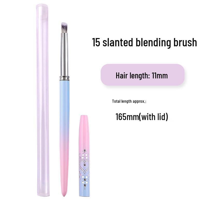 15-Piece Nail Art Pen Set: Line, Ombre, Carving, Painting, and Gel Brushes.