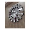 3d Piano Model Mirrored Wall Clock With Roman Numerals Silver
