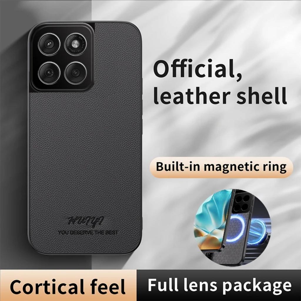 Кожаный чехол для Motorola Edge 60 Fusion 5G Edge 60s Автомобильный магнитный держатель Беспроводная зарядка Силиконовый чехол для телефона MOTOEdge60Fusion