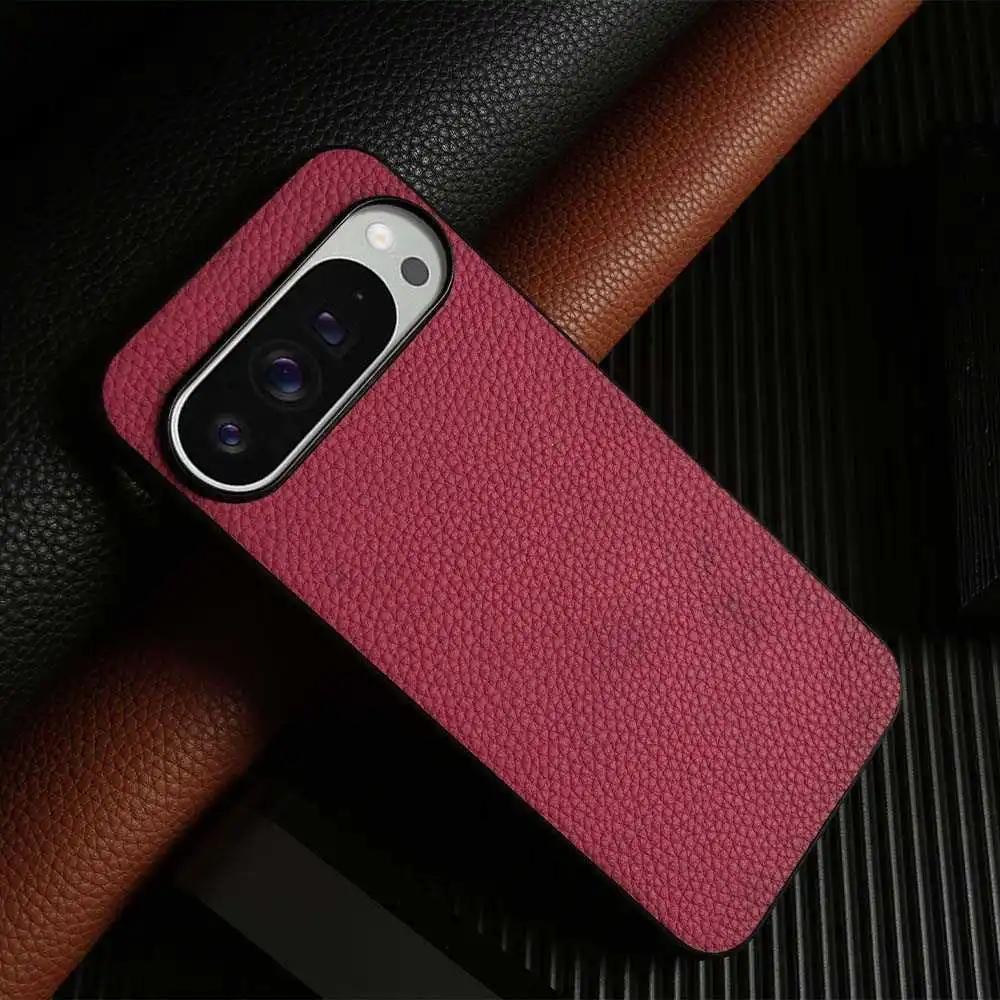 Роскошный чехол для Pixel 10 Pro, деловой кожаный чехол из коровьей кожи для Google pixel9pro 7A 8pro, полнозащитная противоударная задняя крышка