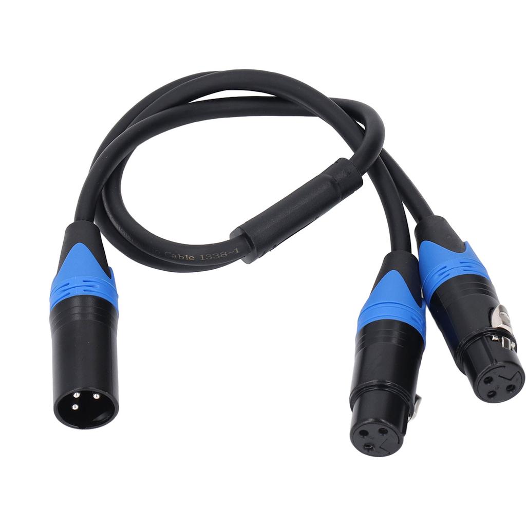 Микрофонный Y-образный разветвительный кабель 3-контактный двойной XLR-гнездо на 3-контактный XLR-штекерный кабель Hi-Fi с защитой от помех