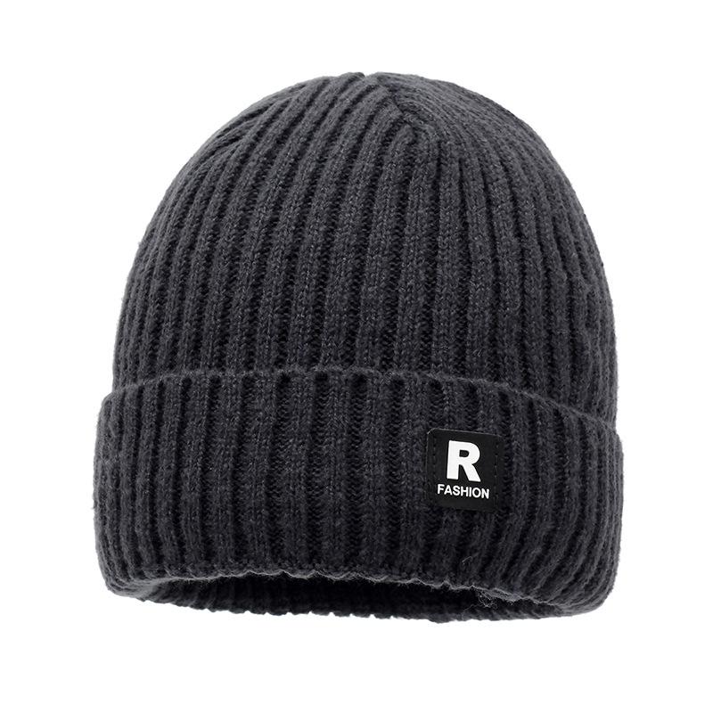 Осень и зима, новая мужская теплая вязаная шапка в корейском стиле для отдыха на природе, плюс бархатная утепленная шапка-пуловер, молодежная шерстяная шапка