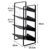 Yamazaki Tower Under-Sink Bottle Storage, 4 Tiers, Black, Approx. 20 x 20.5 x 40 cm, Perfect for Kitchen Stockpiling and Storage, Model 4305