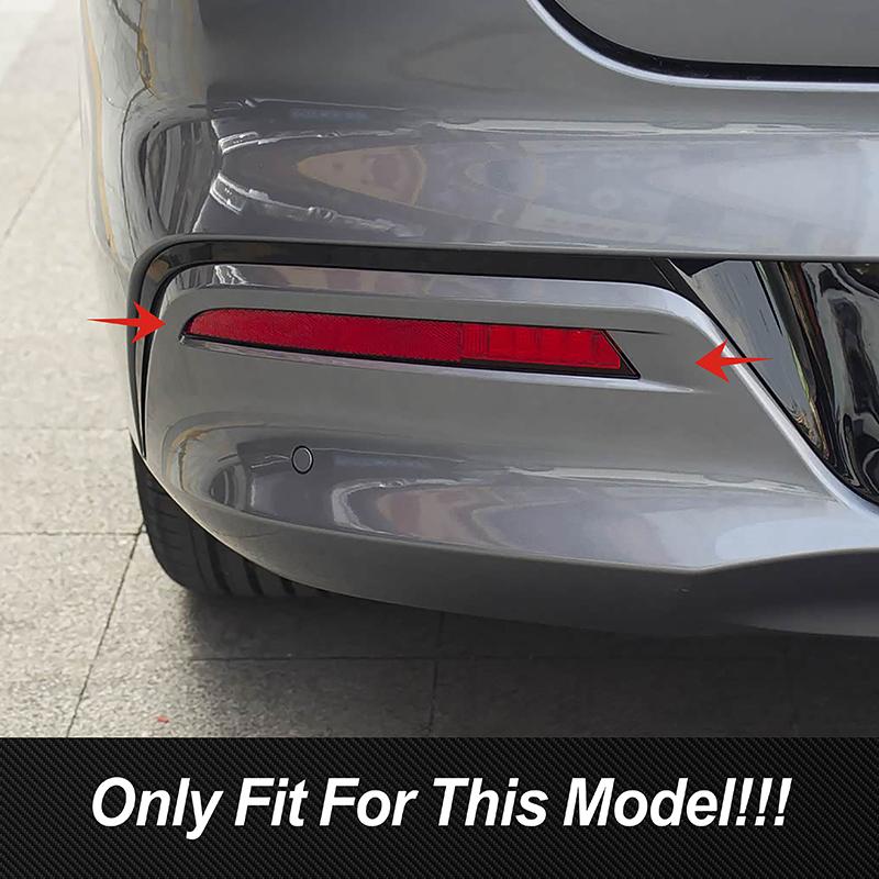 Car Styling Rear Fog Lamp Frame Decoration Cover Trim For BYD Qin PLUS Carbon Fiber Color Exterior Accessories