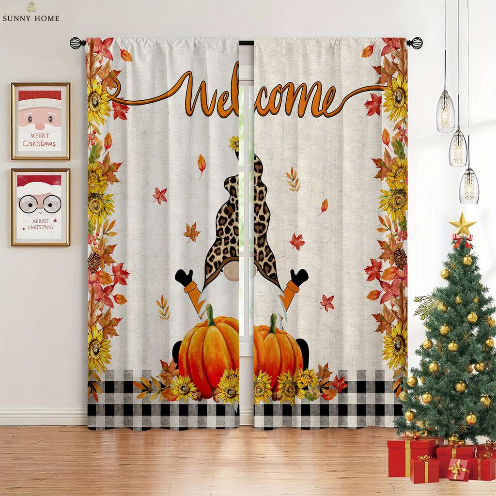 Рождественские украшения Шторы Санта-Клаус Камин Детская комната Гостиная Кабинет Окно Затемнение Теплоизоляция Шторы