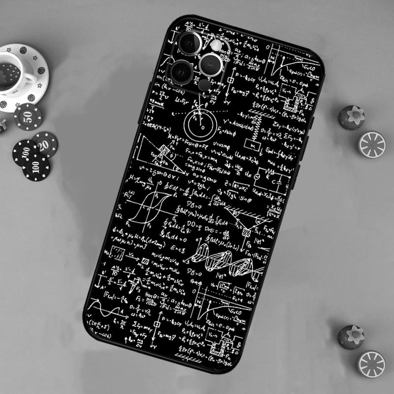 Чехол для телефона с формулами по физике, науке, математике для iPhone 13 16 15 11 12 14 Pro Max 13 12 mini XR 15 16 Plus 16e Cover Funda