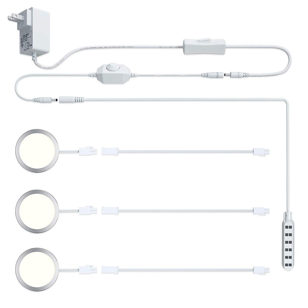 Светильник для шкафа 3 2 Вт, кухонный светильник, регулируемая яркость, цвет лампочки 3000 К, всего 480, в комплекте аксессуары, подходит для демонстрации вина, жизни