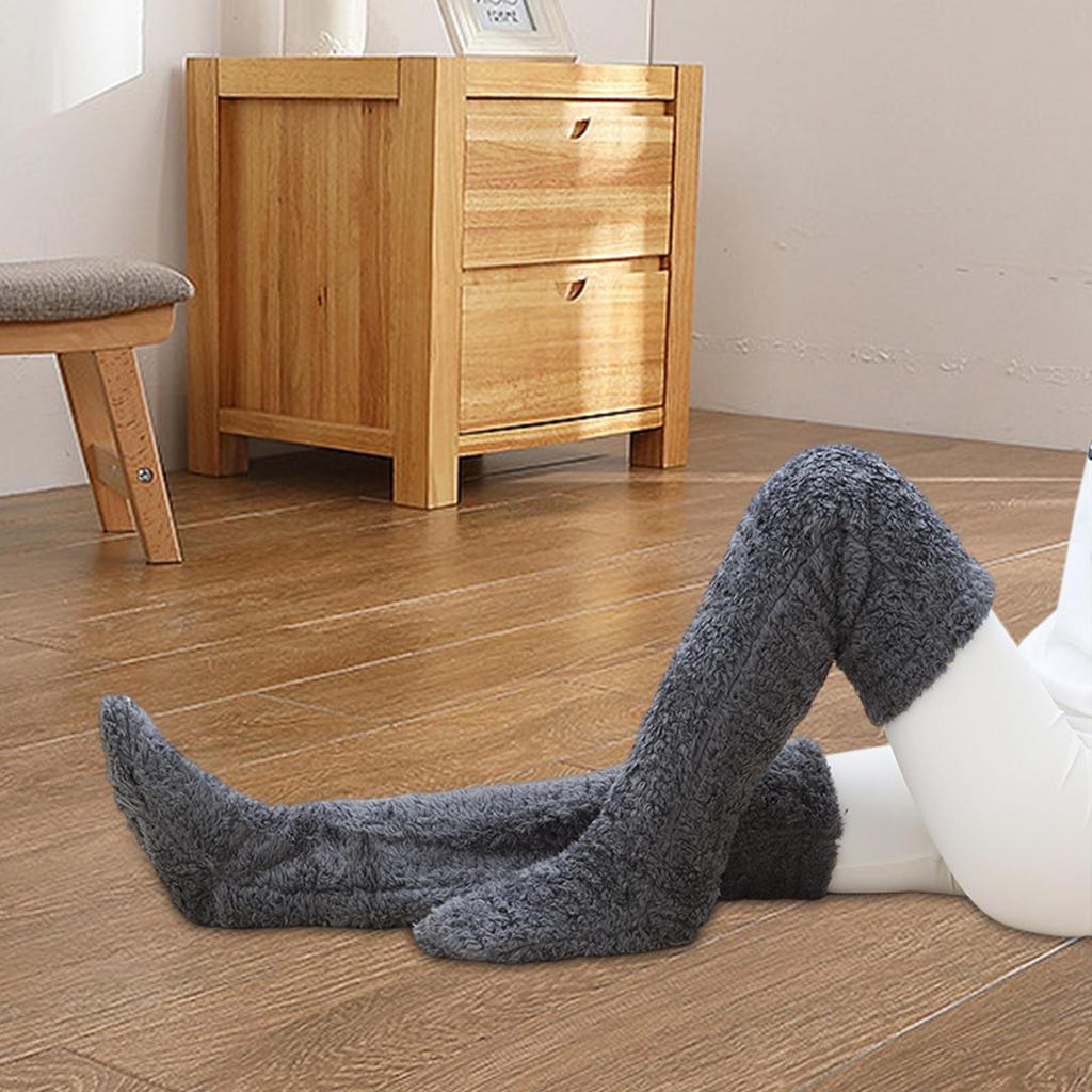 Гетры Высокие Носки до Бедра Манжеты для Сапог Костюм Длинные Чулки Носки-Тапочки Выше Колена Пушистые