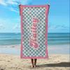 Custom Name Beach Towels Microfiber Towel Anti-Sand Quick-Drying Bath Towel Personalized For Birthday Gifts Holiday Travel Swim