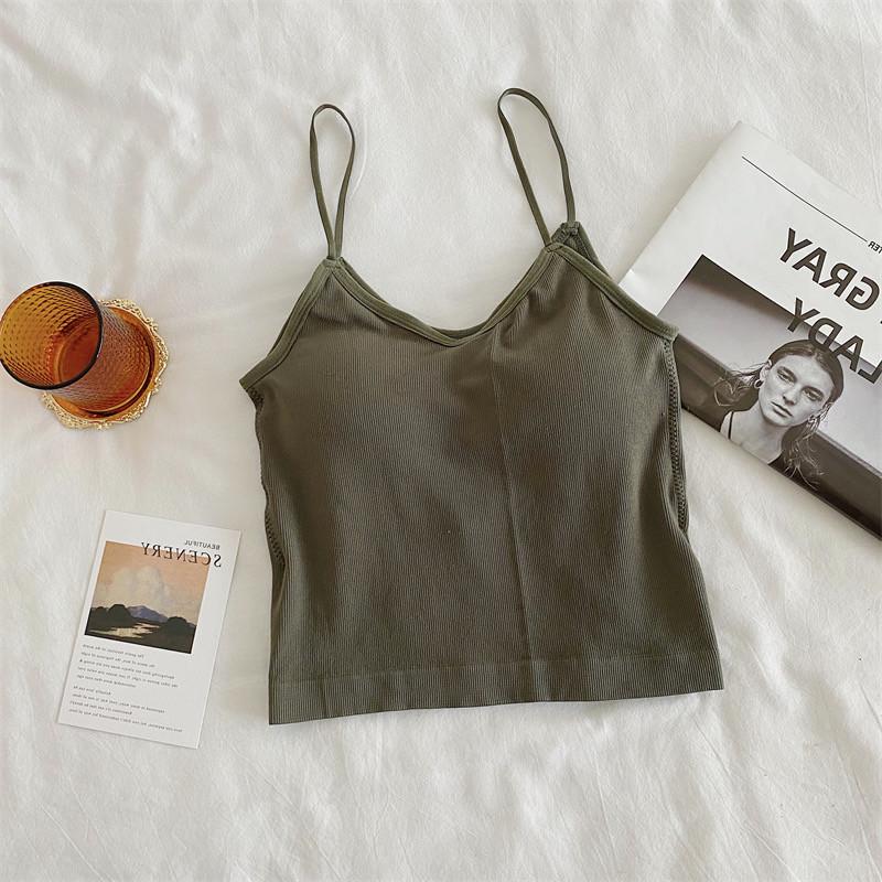 V-образный вырез Slim Fit однотонный топ для летней многослойной одежды или верхней одежды