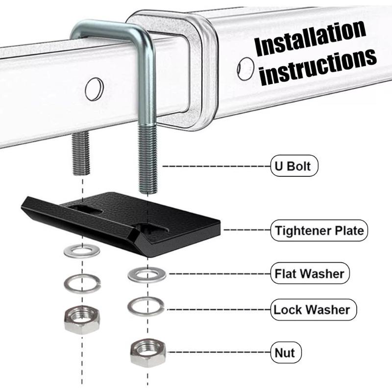 Universal U-Bolt Trailer Hitch Tightener Stabilizer Lock Anti Rattle Anti Wobble Clamp for Trucks Secure