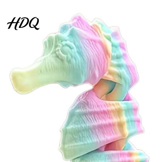 Seahorse Decor 3D Printed Decoration Articulated Figurine with Movable Joints Bendable Figure