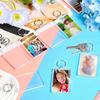 12 Pieces Photo Frame Keychain, Clear Acrylic Photo Keychain for Personalisation and Passport Photo Size, Clear Double Sided Blank Picture Keychain