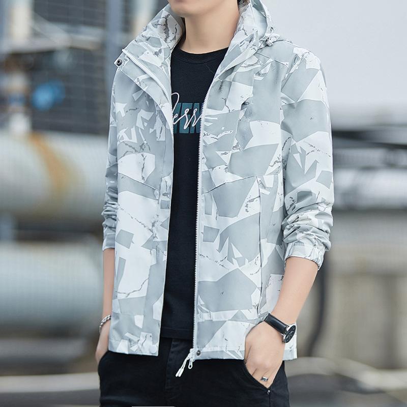 Весенняя новая повседневная куртка мужская весенняя трендовая водонепроницаемая куртка для активного отдыха мужская одежда