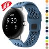 Дышащий спортивный ремешок из силикона для Google Pixel Watch 4/3/2/1 41 мм, ремешок-браслет для Pixel 3/4 45 мм, сменный мягкий браслет для умных часов