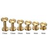 5Pcs Screw Button Stud Screw Brass Nail Rivet 4-15mm for DIY Fashion Belt Bag Leather Tool