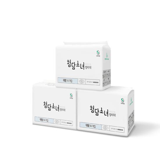 Cheongdam Girls Sanitary Napkins 3 Pieces, 2 Types, Choose 1