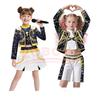 Kids K-pop Rumi Zoey Mira Cosplay Huntrix Costume 3D Print Demon Hunters Mira Stage Costumes Child Halloween Party Clolthes Set