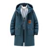 Men's Plus Size Big Tall Winter Coat Thickened Long Loose Fit Cotton Padded Jacket with Slit 4XL-12XL