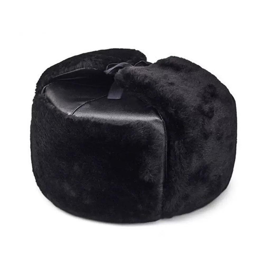 Уличная толстая шапка-бомбер, теплая ветрозащитная ушанка, меховая шапка, защита ушей, повседневный чепчик с ушками для мужчин и женщин