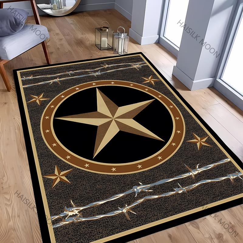 3D Коврик с Винтажной Пентаграммой Моющийся Ковер для Комнаты Легко Чистящийся Ковер для Дивана Гостиной Современный Декор Дома Замечательный Подарок