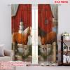 2pcs,2D Plane Printing Curtains Briarwood Lane Durable Polyester (without Rod) Room Decor Use for Living Room, Office, Kitchen,