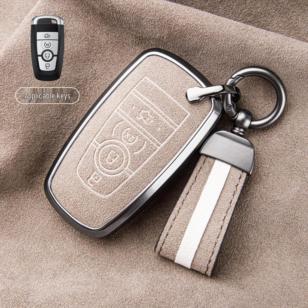 Premium Sheepskin Key Cover for Ford Explorer ST, Edge L, Mondeo EVOS
