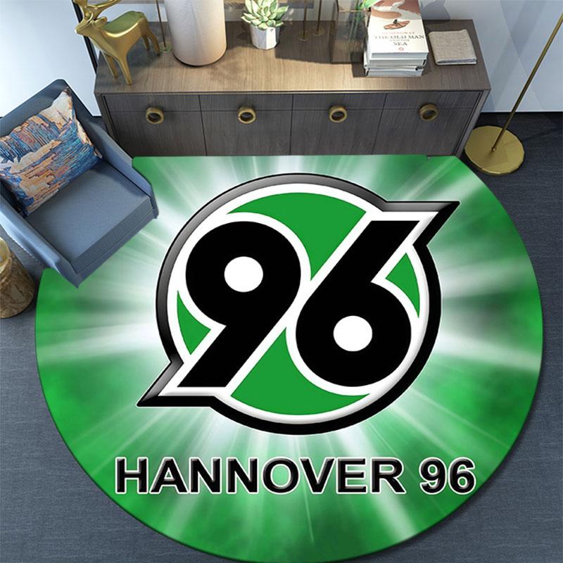Hannover 96 pattern round rug,Carpet Rug for Living Room Bedroom Playroom ,Non-slip Floor Mat,Holiday Gifts and Birthday Gifts.