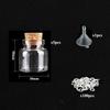 5-10pcs Small Mini Glass Bottles Jars with Cork Stoppers, 100pcs Eye Screws and 1pcs Small Funnels DIY Jewelry Making