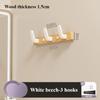 Walnut Hook for Bathroom Towel, Coat Hook, Living Room, Door Back, Clothes, Simple Black Storage, Save Space, No Punching