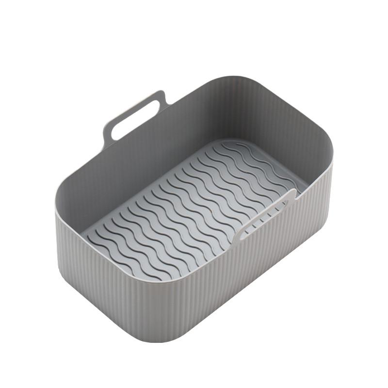 Стильный силиконовый противень для аэрофритюрницы, прямоугольной и восьмиугольной формы, термостойкий, разных цветов
