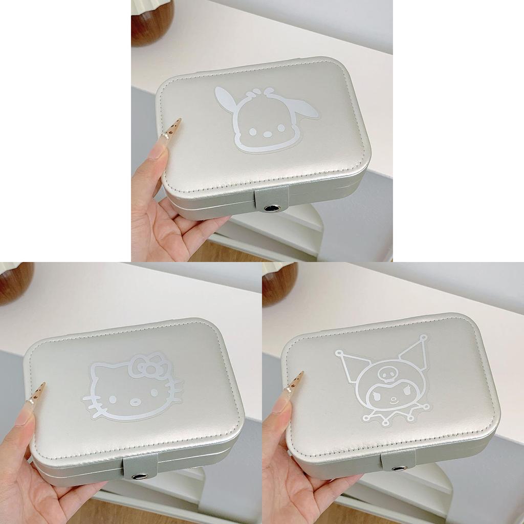 Sanrio Charm Pu Jewelry Box With Soft Hardness For Women And Gift Use