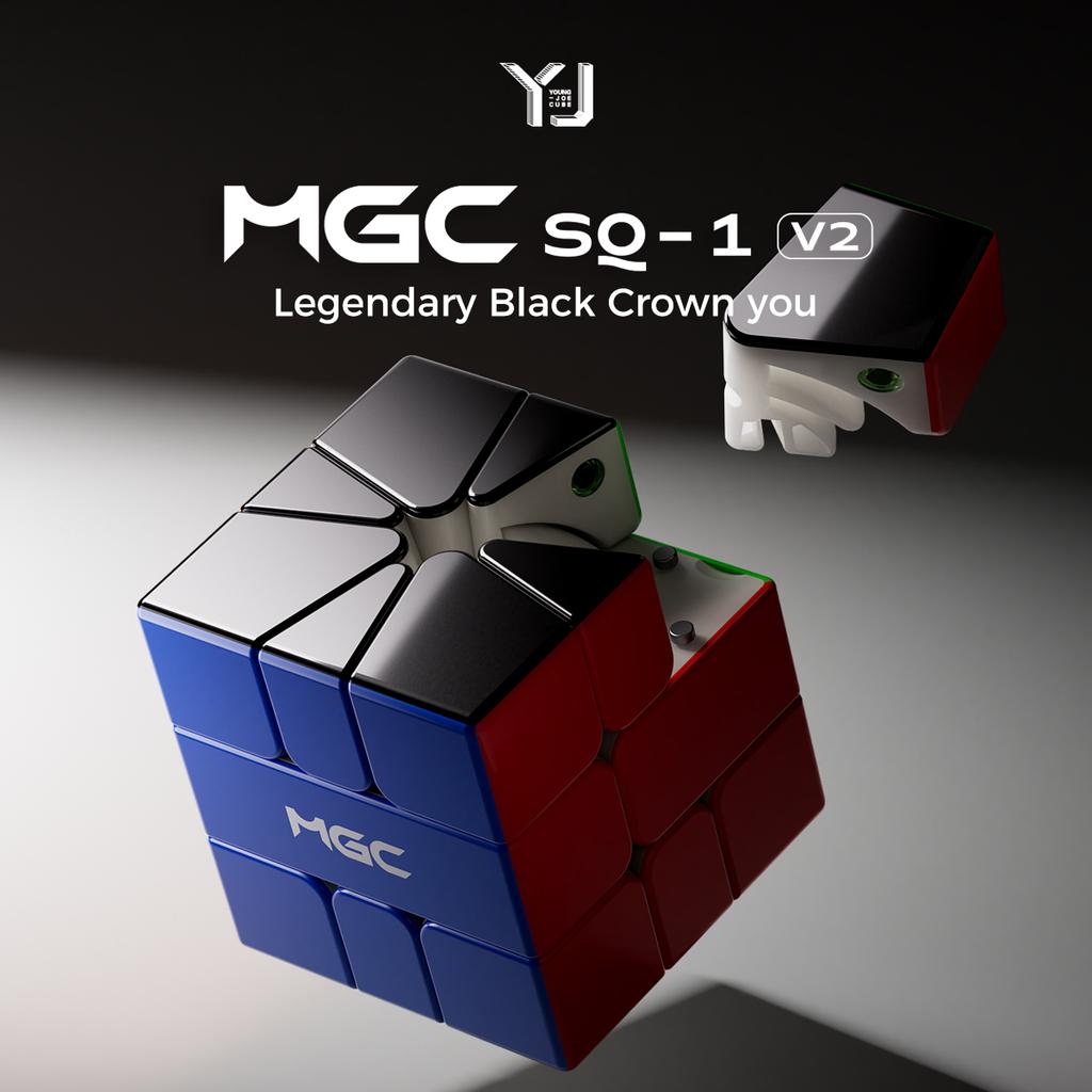 YJ MGC SQ1 V2 УФ Магнитный Скоростной Кубик Рубика Профессиональные Игрушки-Спиннеры MGC Квадрат-1 Черный Магический Кубик Головоломка