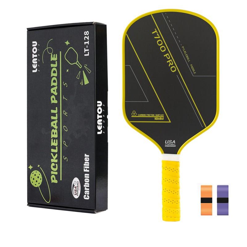 T700 Carbon Fiber Pickleball Paddle 16mm Thin Profile Matte Rough Surface Tournament Ready Includes 2 Grip Tapes Gift Box