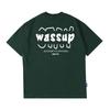 Wassup Trendy Brand Heavyweight American Letter T-Shirt for Men, Summer Loose Fit Pure Cotton Couple Trendy Tee Short-Sleeve Top