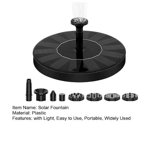 Садовый солнечный фонтан со светом, водонепроницаемый, с автоматическим включением/выключением, простая установка, высокоэффективная птичья ванна, солнечный водяной насос, фонтан