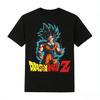 Dragon Ball Z "Гоку Супер Сайян Синий" Аниме Черная Футболка Streetwear Поп Рок Концерт Фан Мерч Футболка