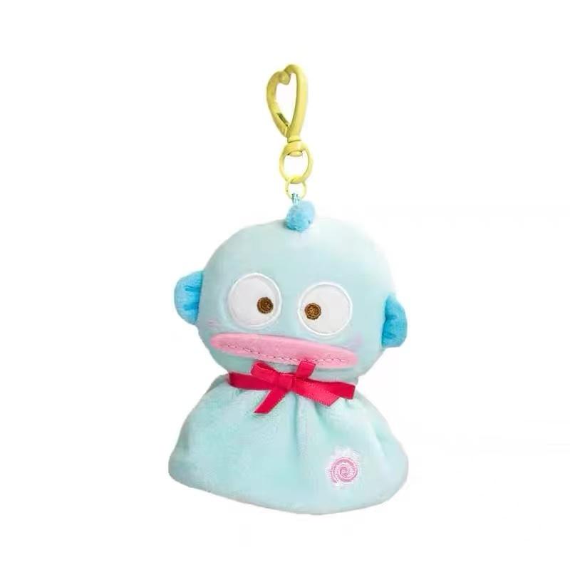 Cartoon Sanrio Sunshine Doll Plush Keychain Kuromi My Melody Cinnamoroll Kitty Hangyodon Stuffed doll Kawaii Backpack Charm