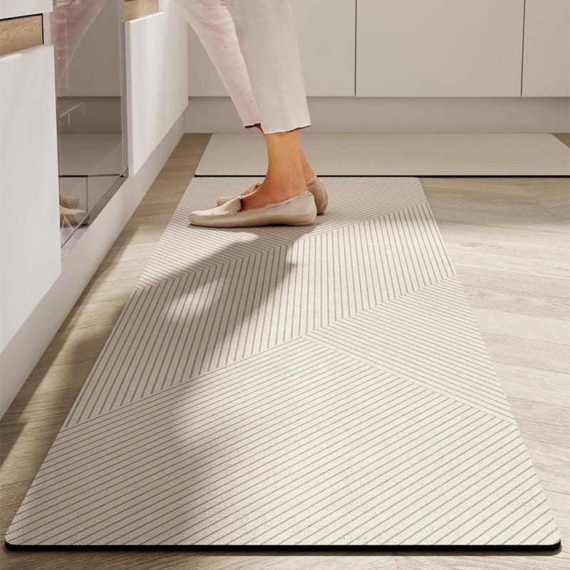 Wabi-Sabi Diatom Mud Absorbent, Non-Slip, Easy-Care Bathroom Mat
