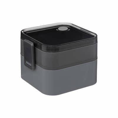 Lunchbox 1.5l gray/black for school, work